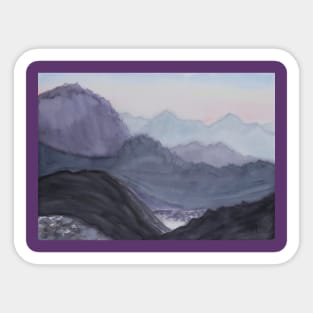 Sunrise in mountains Sticker